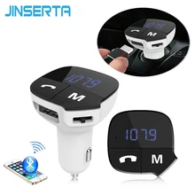 JINSERTA Автомобильный MP3 аудио плеер Bluetooth fm-передатчик беспроводной fm-модулятор автомобильный комплект громкой связи ЖК-дисплей USB зарядное устройство для телефона