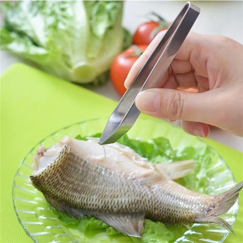 

Puller Fish Bone Tweezers Stainless Steel Remover Home Kitchen Tool for easy griping of fish bones high quality free ship M5