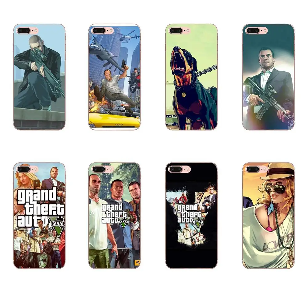 Чехол из ТПУ для Apple iPhone 4 4S 5 5C 5S SE 6 6S 7 8 Plus X XS Max XR Grand Theft Auto V Gta 5|Чехлы-накладки| |