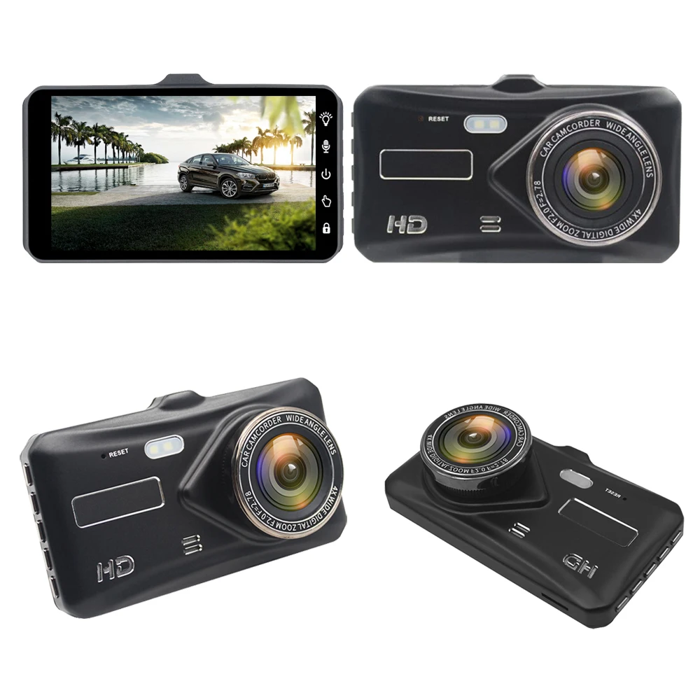 

Full HD 1080P 4" IPS Touch Screen Dash Cam New Dual Lens Car DVR Camera Blue Mirror Night Vision Video Recorder Car Dvr
