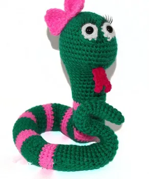 

crochet toys amigurumi rattle snake model number w461