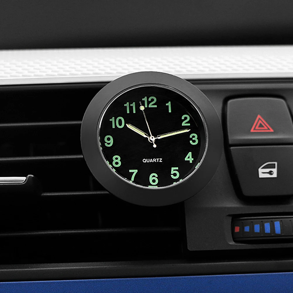 Универсальные автомобильные часы приборной панели, часы на выходе воздуха, автомобильные электронные фосфоресцирующие кварцевые часы, светящиеся указатели для салона автомобиля