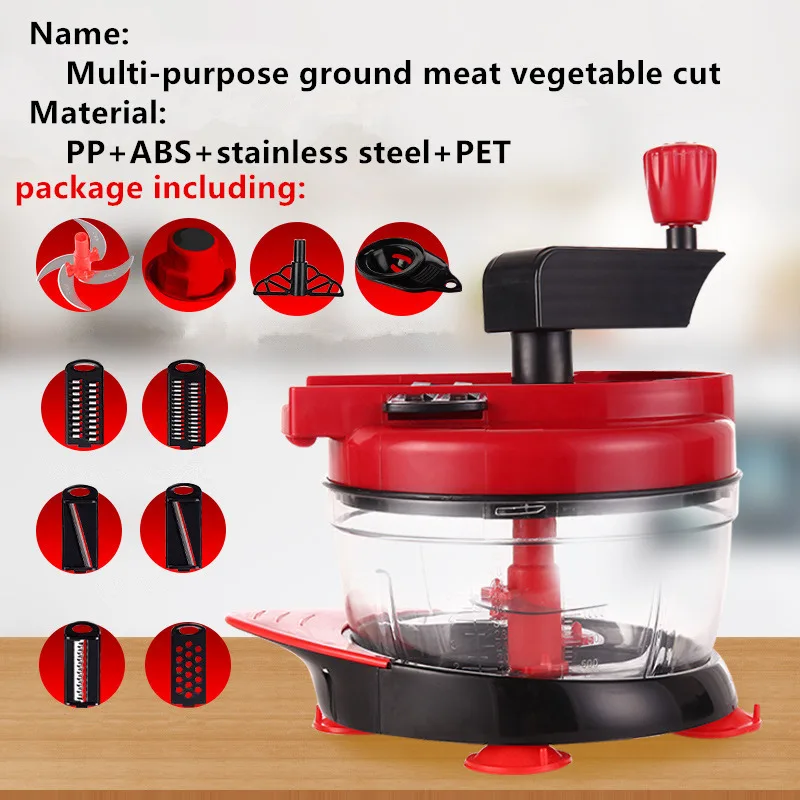 Multi-function Manual Vegetable Cutter Mandoline Slicer Meat Grinder Crusher Fruit Potato Carrot Chopper Kitchen Accessories