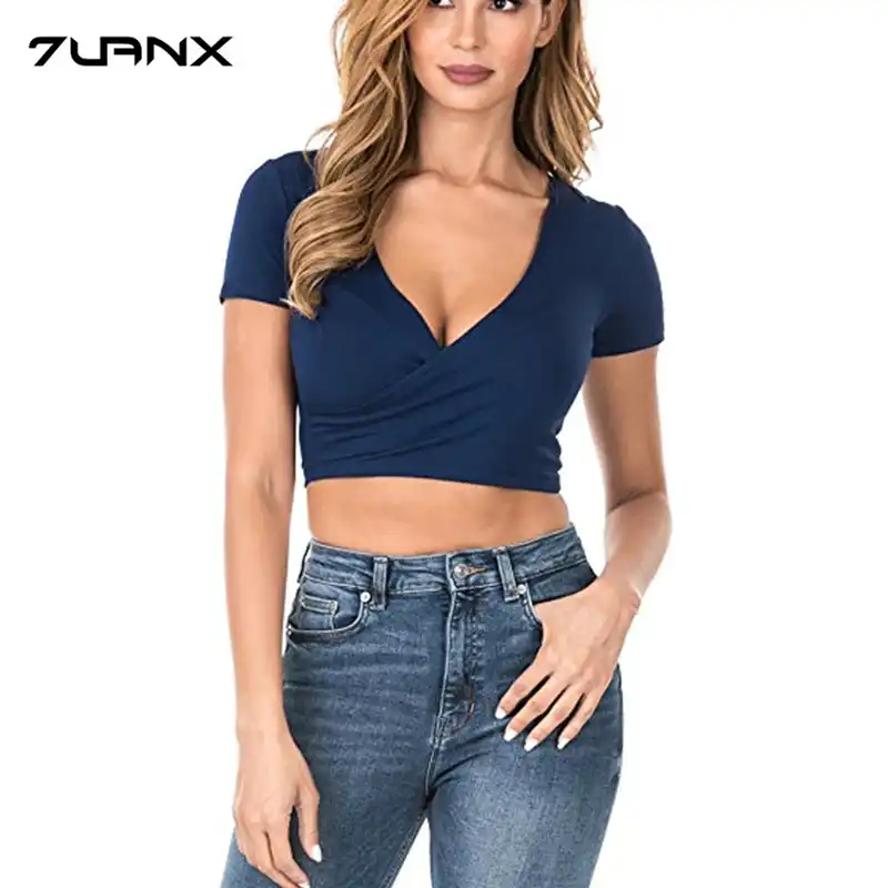 camiseta escote v