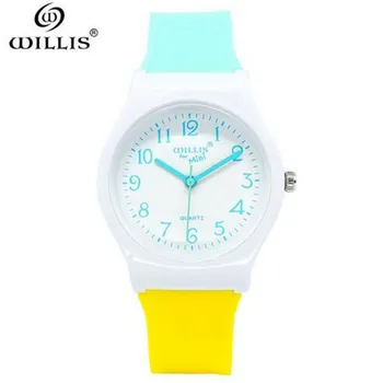 

WILLIS Brand Silicone Strap Display Girls Dress Watch Fashion Casual Quartz Watch Women Wristwatch relogio feminino