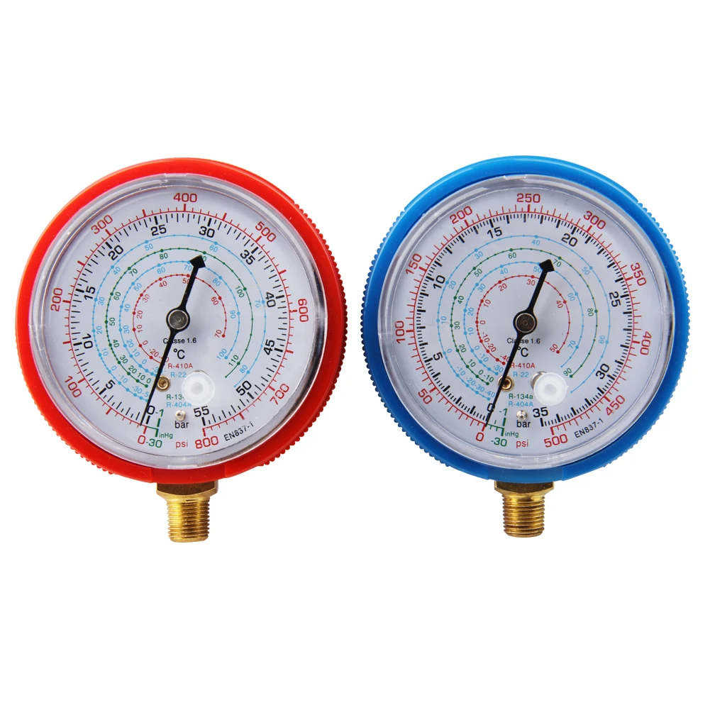 

CarBole Scientific Pair Air Conditioner R410A R134A R22 Refrigerant Low&High Pressure Gauge PSI KPA diagnostic-tool