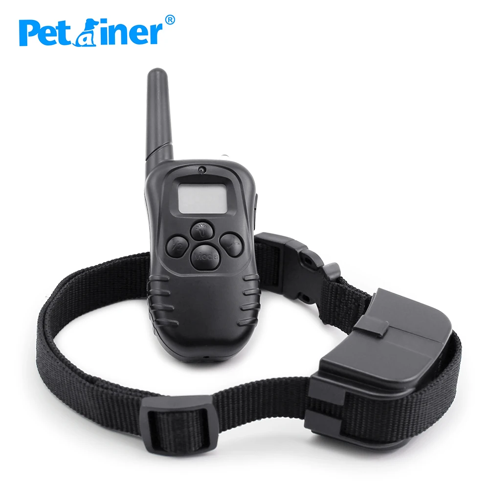Petrainer 998D-1 300 метров дистанционный ошейник для дрессировки собак с вибрацией и звуковым сигналом