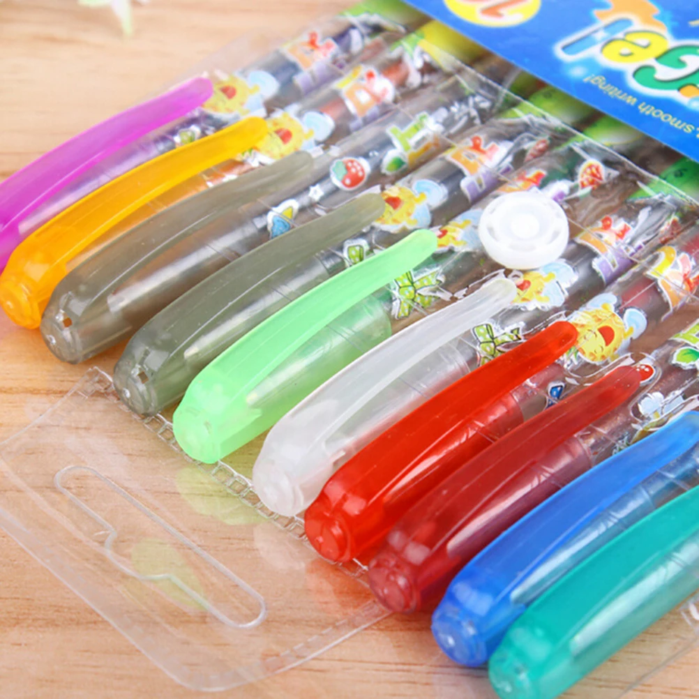 Набор цветных гелевых ручек Smart 10 простые и практичные блестящие металлические