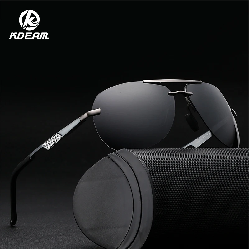 

KDEAM 2019 Fashion Polarized Pilot Style Sunglasses Matte Black Frame HD Sport Shades 100%UV400 5 Colors KD558