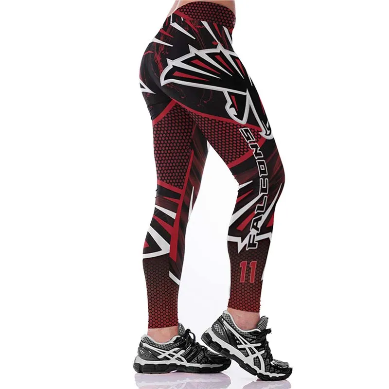 

J&L 2017 New Plus Size Teams Leggings Women Match Raider Fitness Legging Sporting 3D Print High Elastic No Transparent Pants