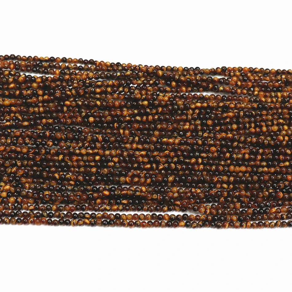 

High grade natural yellow tiger stone 2mm 3mm round beads hot sale making beautiful Jewelry B393