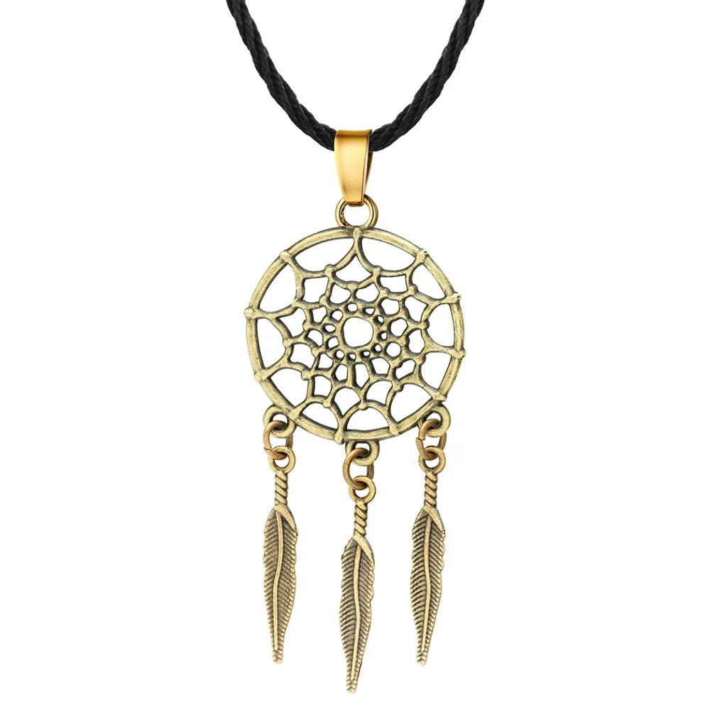 QIMING Antique Dream Catcher Necklace Women Korean Fashion Jewelry Boho