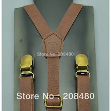 Высокое качество, коричневый цвет, 1,5 см, искусственная кожа, подтяжки, женские, унисекс, на застежке, Эластичные подтяжки, тонкие подтяжки, ремень