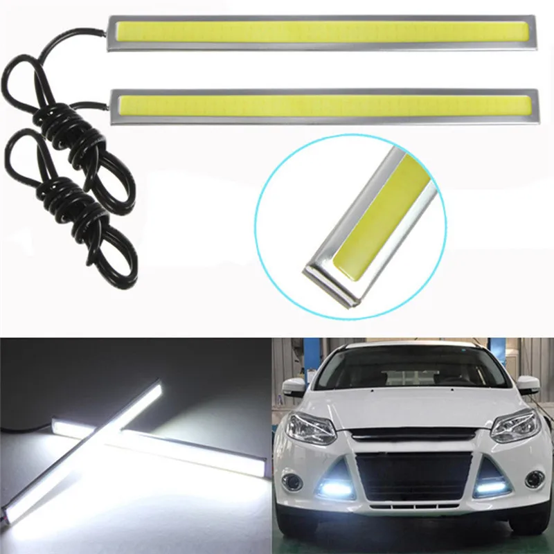 

2Pcs 12V Super Bright Led Ultra-thin Car Light Waterproof Daytime Running Lamps Car Styling Car COB Daytime Running Light