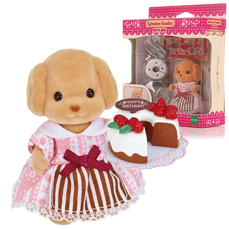 Sylvanian Families кукольный домик Набор для декорирования тортов w/Пудель игрушка сестры фигурка игровой набор девушка#52648 Новинка