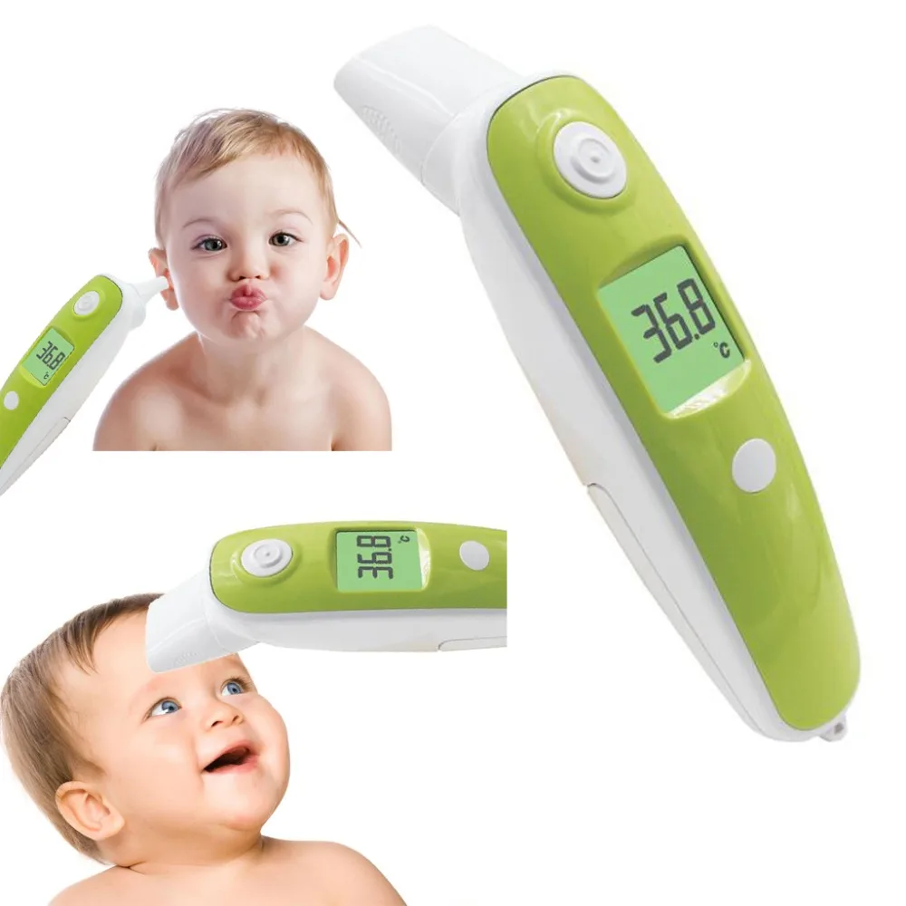 Детский цифровой ИК ЖК-Инфракрасный двойной режим лоб и ухо взрослый термометр для тела домашний монитор для здоровья Термометры Розничная коробка