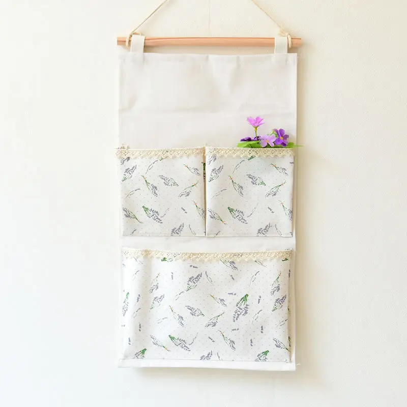 حقيبة تخزين قابلة للحمل الحائط خزانة أشتات شنقا حاوية الحقائب نسيج القطن الحقيبة لعب للتجميل المنظم