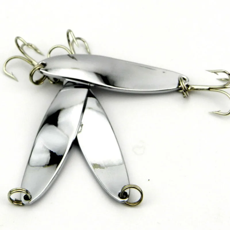 

HENGJIA 10pcs 5cm 7.1g 8#japan hooks spinner spoon fishing lures hard metal sequin fishing bait wobble pike pesca fishing tackle