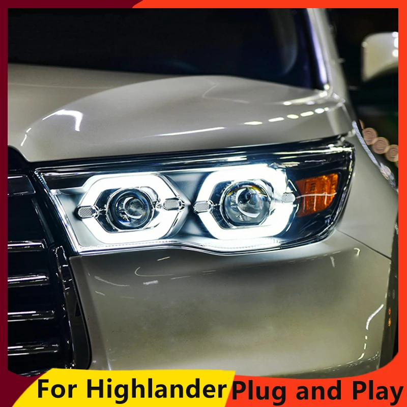 KOWELL Car Styling for Toyota Highlander Headlights 2015 2016 2017 New