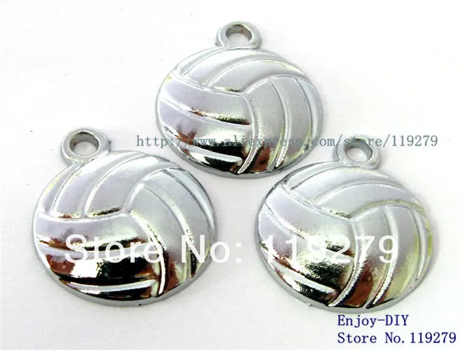 1pc 19*19mm arc-shaped volleyball Hang Pendant Charm DIY accessory Fit for key Chain Phone Strips Necklaces | Украшения и