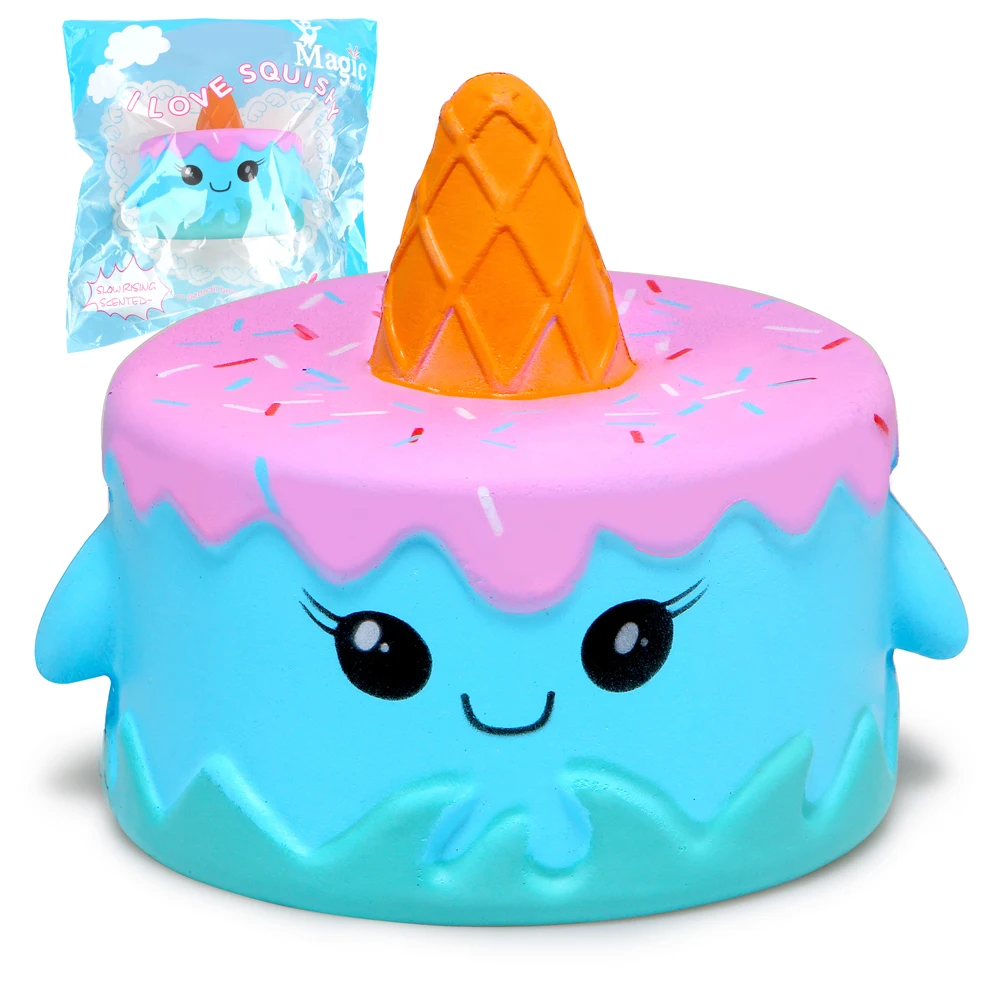 Jumbo Narwhal Squishy Whale Cake Squishies Rising Scented Original Package jumbo narwhal squishy whale cake squishies rising scented original package