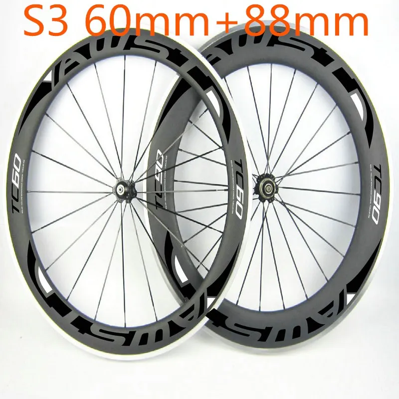 

AWST TC front 60mm+rear 80mm wheel T700 Toray alloy carbon bike wheels BOB road bike carbon wheelset clincher made in taiwan