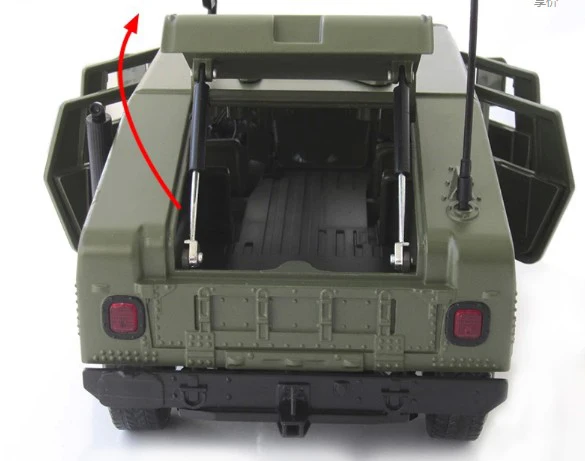 Литая 1:18 из сплава, тактический автомобиль Hummer, военный бронированный автомобиль, литая модель с 5 дверями, открытая игрушка для детей на день рождения