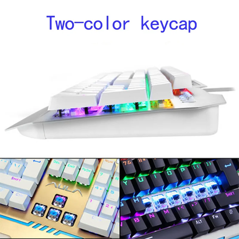 USB клавиатура игровая Проводная Механическая с RGB подсветкой и металлической