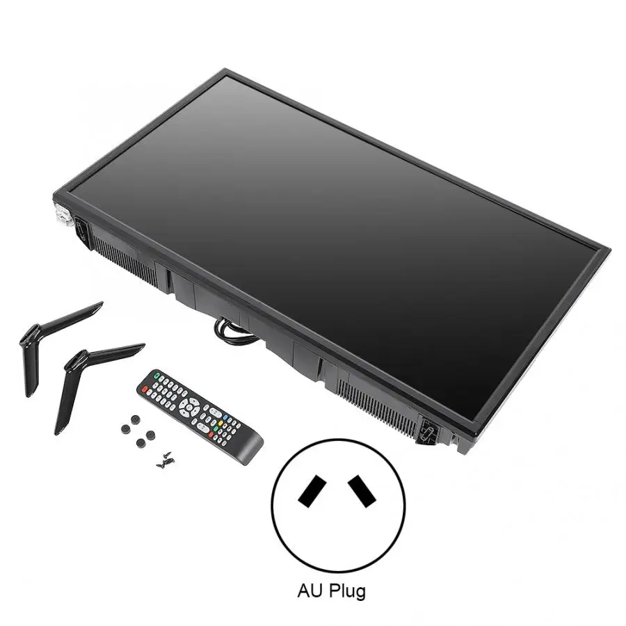 4" tv HD 1080P lcd телевизор DVB-T2 плоский экран lcd Smart tv черный tv Edition 75 Вт 60 Гц HDR в режиме реального времени с HDMI/USB/RF/AV портом - Цвет корпуса: AU Plug