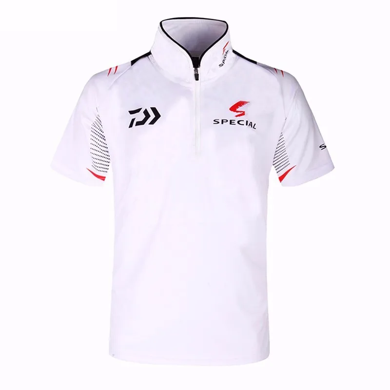 

2018 New DAIWA Men Fishing Clothes UV Sunscreen Breathable Fiber Fishing Shirts Profesional Short Sleeve Fishing Shirt Male