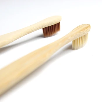 

Genkent 2PCS Adult Natural Bamboo Toothbrush Wooden Tongue Scraper Travel Tooth Brush Soft Brislte 4 Colors