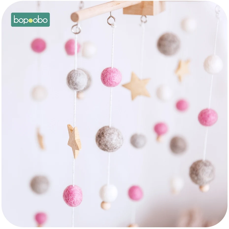 Contas de Madeira do Bebê Sinos de Vento Brinquedos do Bebê para Crianças Chocalhos Móvel Sino Sala Hanging Decor Tenda Decoração Fotografia Adereços Presentes Bed 12 Brinquedos e hobbies