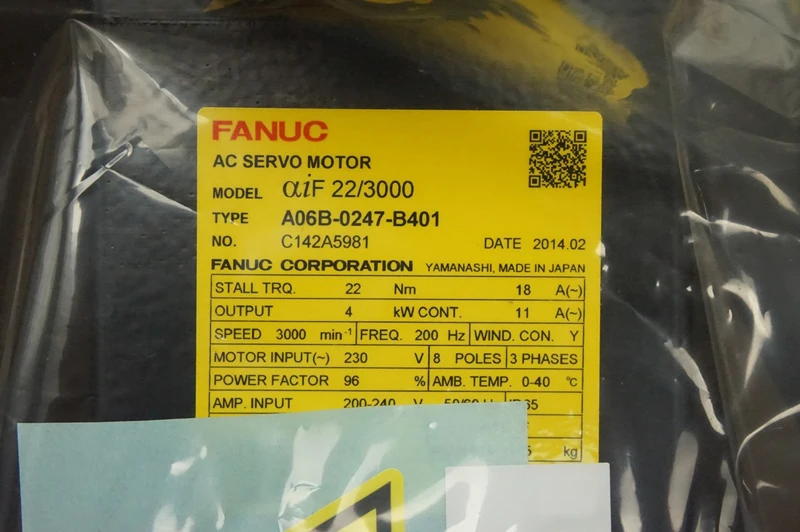FANUC AC motor servo motor A06B-0247-B401 for Alpha iF 22/3000 FANUC AC motor servo motor A06B-0247-B401 for Alpha iF 22/3000