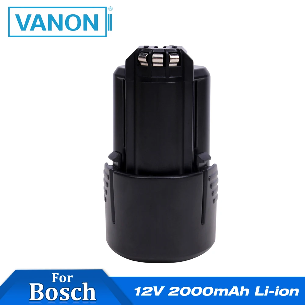 

VANON FOR Bosch BAT411 Battery 12V 2000mAh Li-ion Rechargeable replacement Power Battery for Bosch BAT413 BAT412 PS30 2 607 336