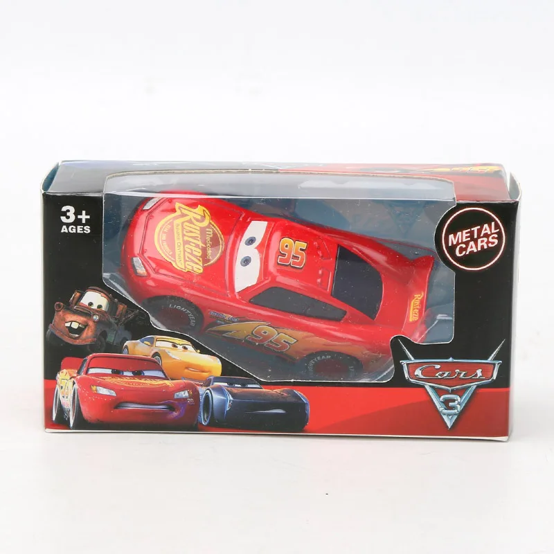 new MC 9cm box 9 см оттягивающийся автомобиль disney Pixar тачки 3 Молния Маккуин матер черный шторм Рамирез 1:55 литая под давлением металлическая игрушка модель подарки для мальчиков - Цвет: new MC 9cm box