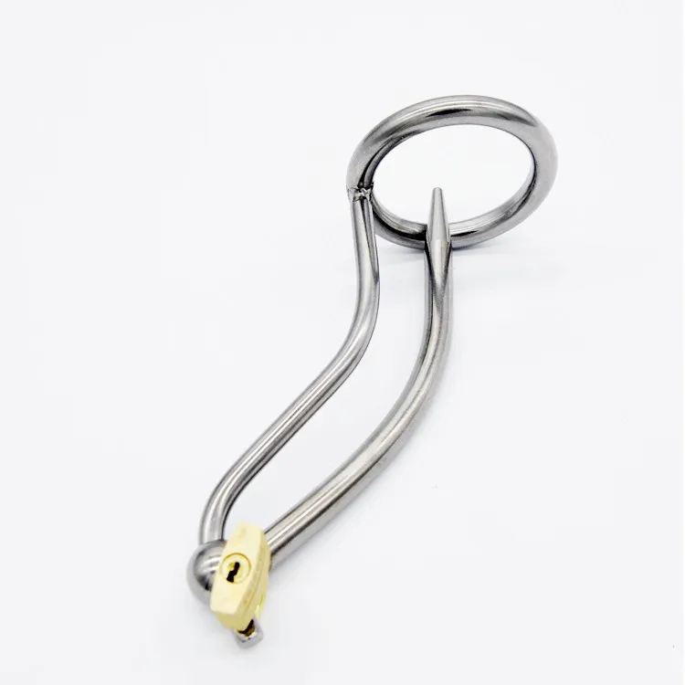 New-Stainless-Steel-Male-Chastity-Device-with-Catheter-Cock-Cage-Virginity-Lock-Penis-Ring-Penis-Lock (3)