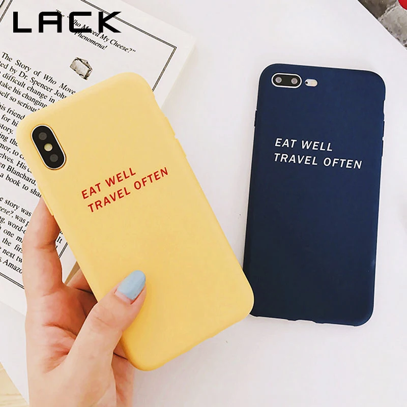 

LACK Couples Letters Print Phone Case For iphone X Case For iphone 6 6S 7 8 Plus Fashion Retro Cartoon Cases Soft TPU Capa