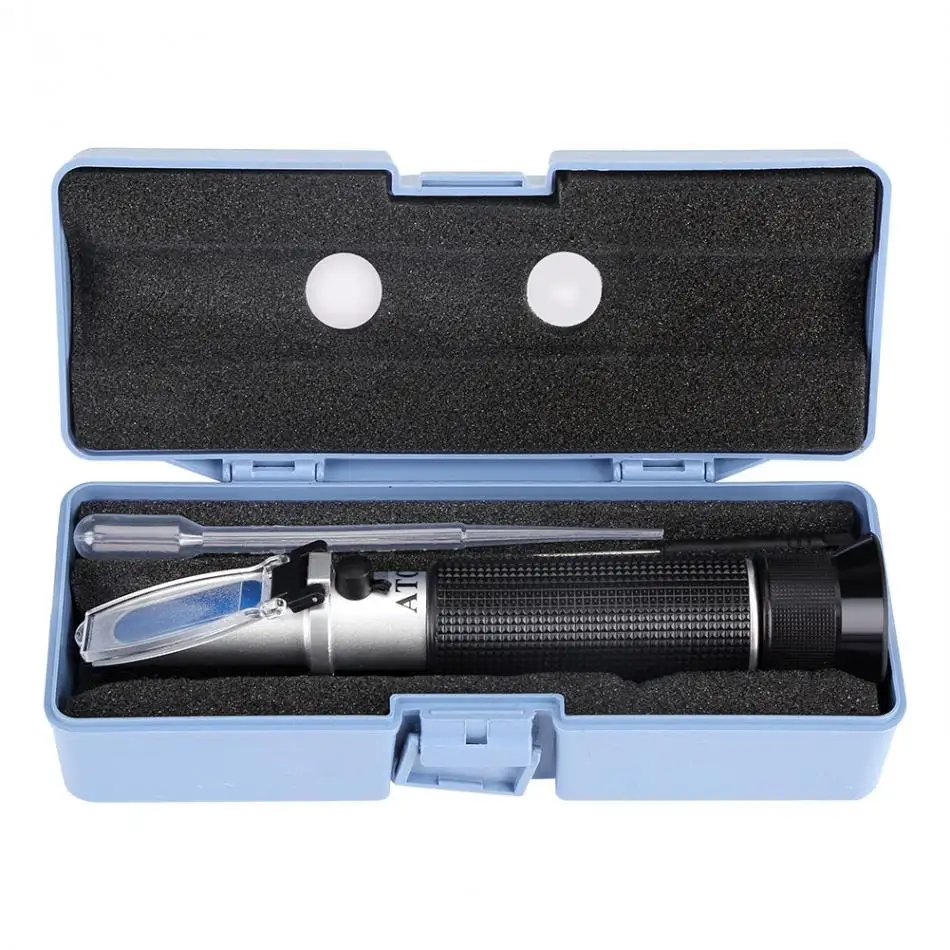

Refractometer Alcohol Alcoholometer Meter 0~80%V/V Handheld Tool Hydrometer Concentration Spirits Tester Wine Measuring