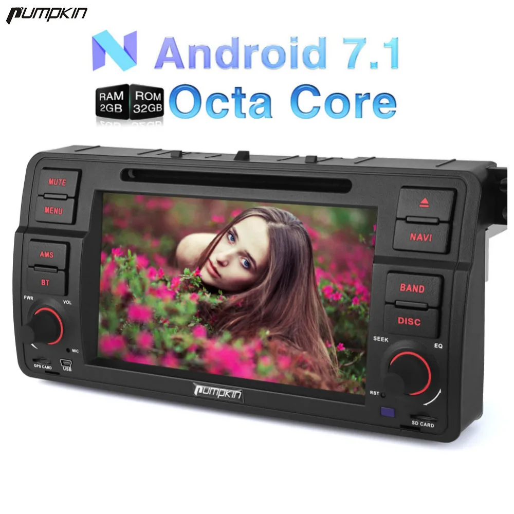 

Pumpkin 2 Din 7''Android 7.1 Car DVD Player For BMW E46/M3/318 GPS Navigation Bluetooth Car Stereo Wifi 3G FM Rds Radio Headunit