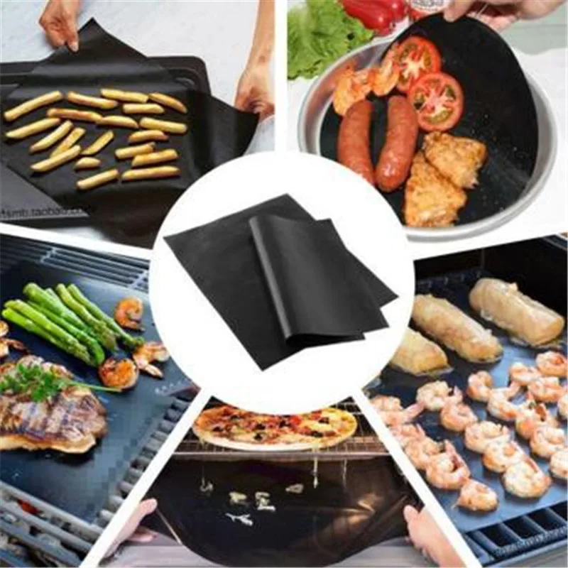 

New Heat Resistant BBQ Grill Mat Copper Bakeware Mat Barbecue Roast Sheet Portable Easy Clean Grill Pad BBQ Tool,1PC