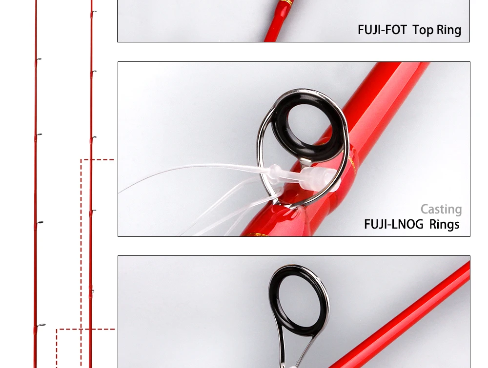 KUYING Витаминная морская 1 секция 2,04 м 6'" медленная отжимная карбоновая спиннинговая Приманка Удочка трость FUJI Pole винтовые кольца