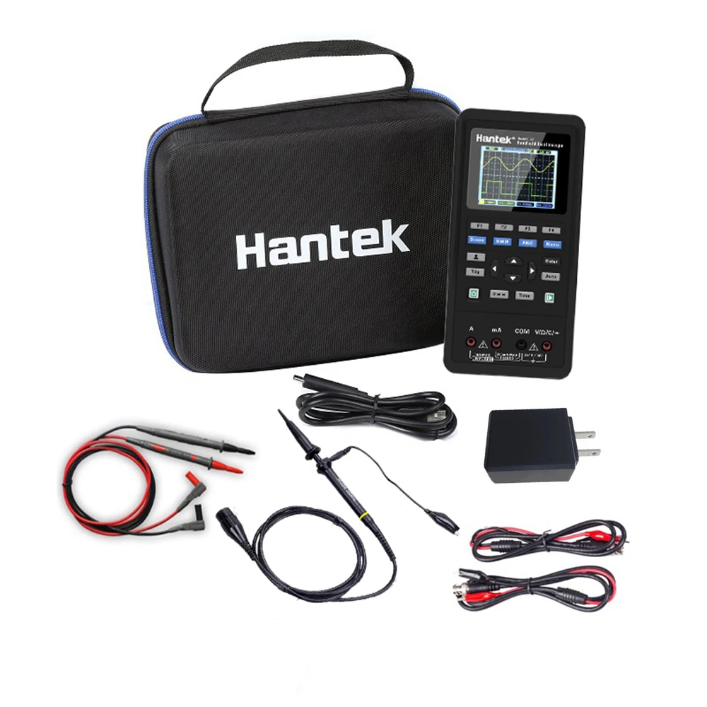 Hantek Осциллограф мультиметр Ручной + Генератор сигналов 3 в 1 Автомобильный USB 2 канала 40 МГц 70 ЖК