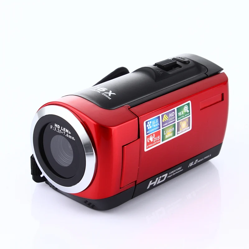 JOZQA HD 1080P Цифровая камера HDV видеокамера 16MP 16x зум COMS сенсор 270 градусов 2 7 дюймов TFT