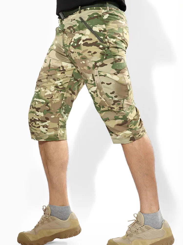 Для улицы быстросохнущие тактические армейские отстегивающиеся брюки мужские дышащие Военные Брюки камуфляжные отстегивающиеся части ног мужские брюки