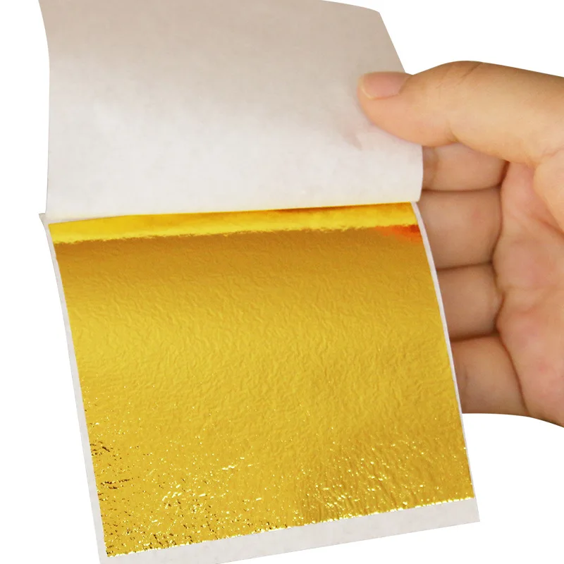 100 шт имитация золотой/серебряной/медной фольги художественная бумага лист фольги бумага позолота DIY декорации ручной работы дизайн бумаги 8*8 см