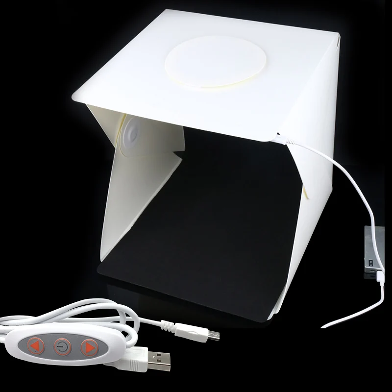 Adjustable Brightness 30cm Portable Mini Photo Studio Box Photography Background Light Photo Box