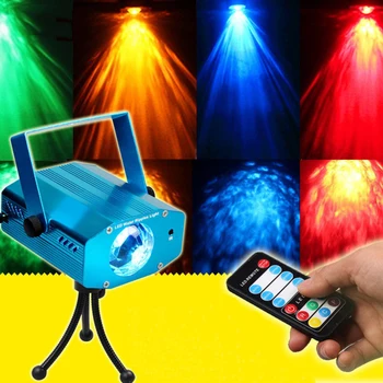 

Projector Light RGB Mini LED Water Wave Ripple Stage Effect Lighting Lamp with Controller for Disco KTV Club Party US /EU/AU/UK