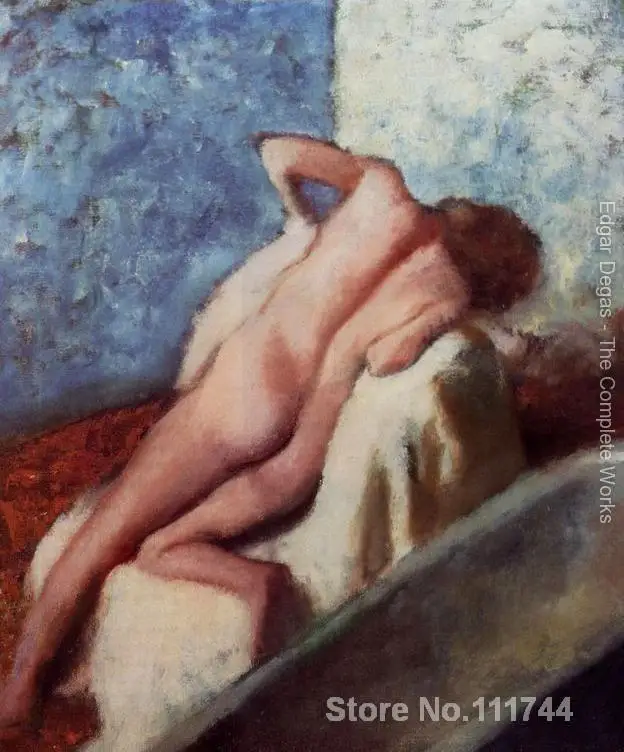 

Naked art paintings After the Bath Edgar Degas reproduction Home decor Handmade High quality