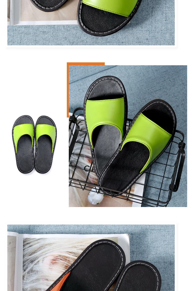 ST SUPER TRADE/Женская обувь из натуральной кожи; домашние тапочки для пар; нескользящая домашняя обувь; женские тапочки; летние сандалии