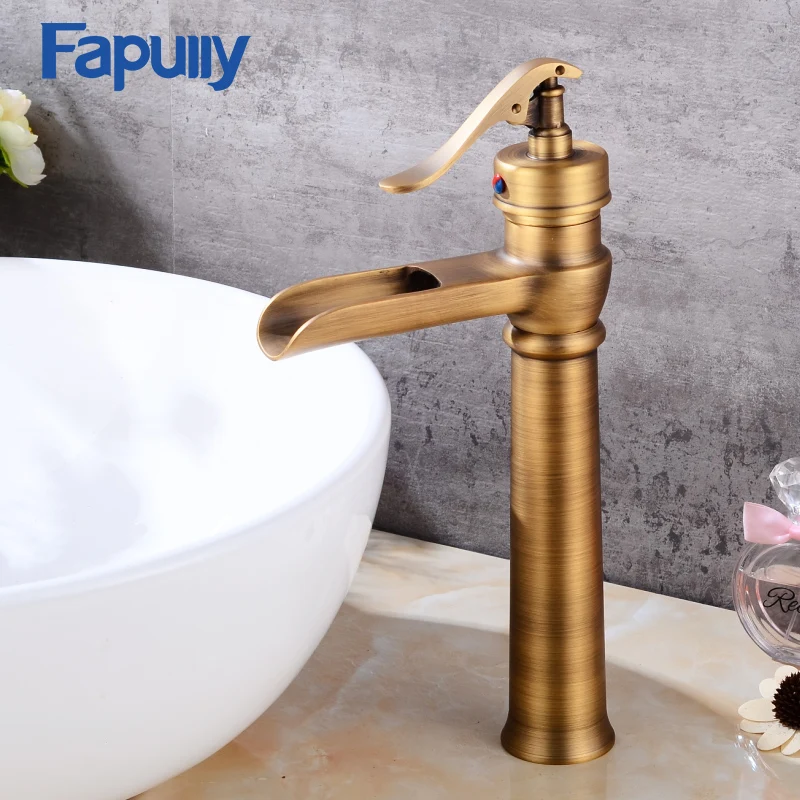 

Fapully best selling antique brass basin faucet bathroom